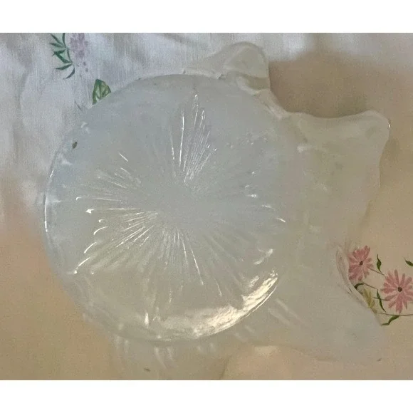 vintage glass Fostoria Heirloom handkerchief bowl blue and white - Picture 3 of 4